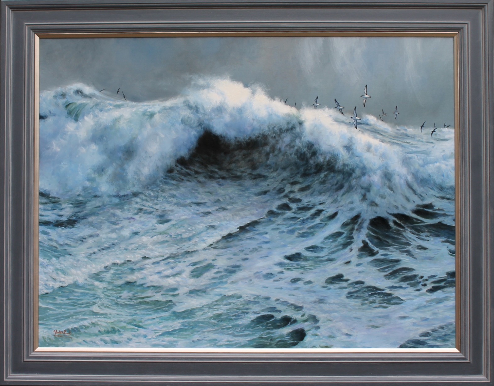 Alastair Proud - Last light Shearwaters - framed