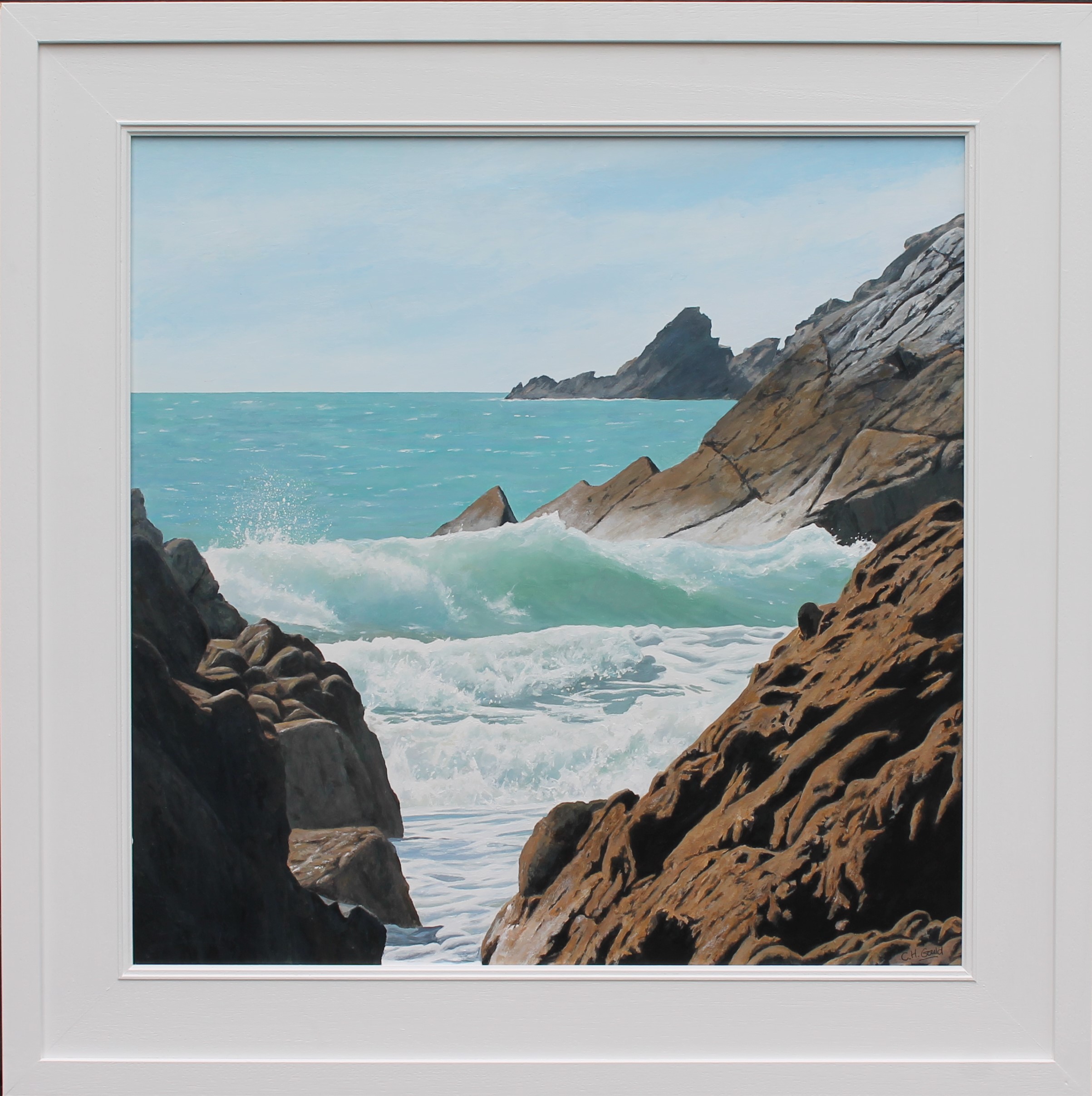 Clive Gould - On the rocks, Marloes - framed