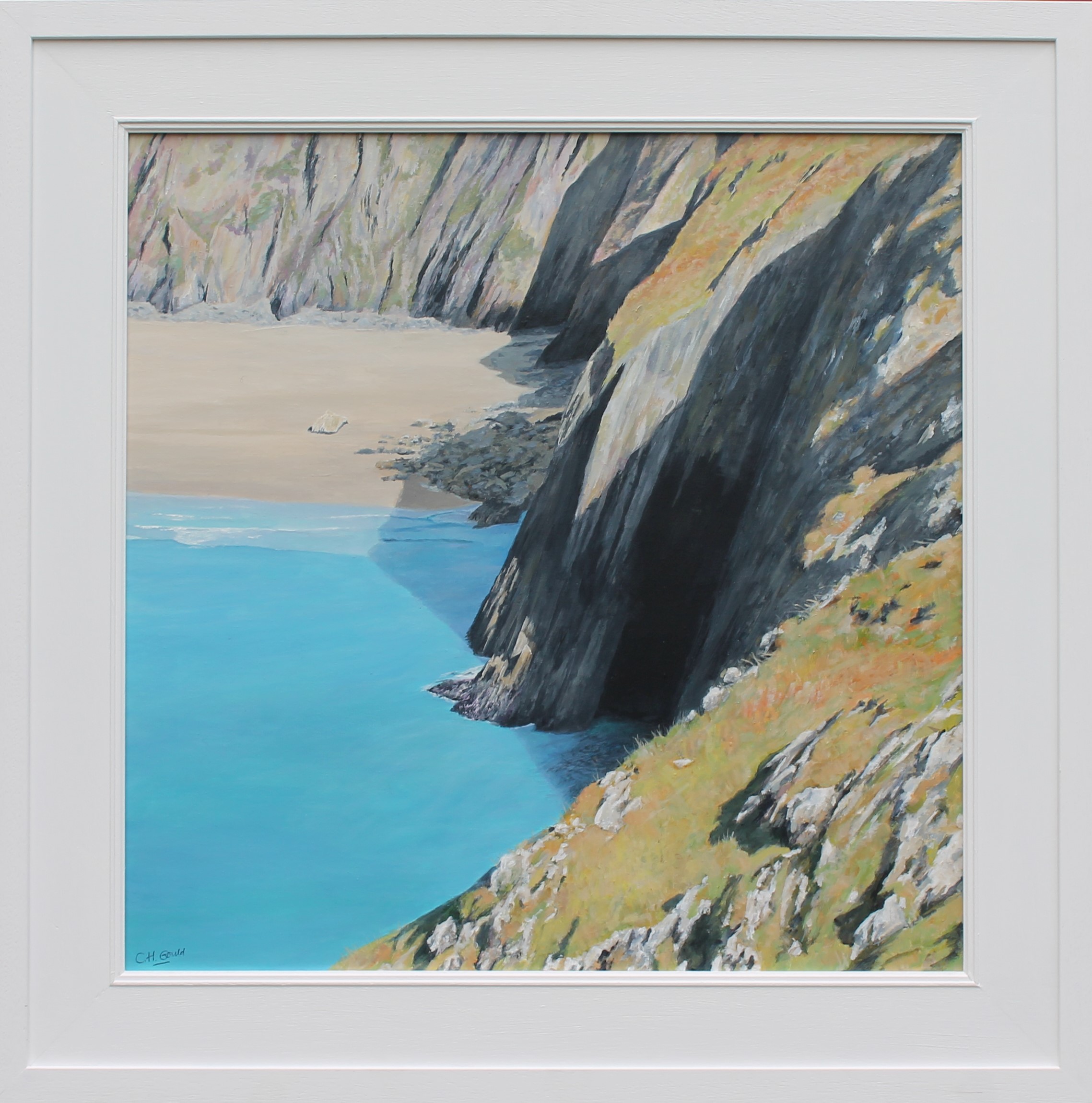 Clive Gould sloping cliffs framed